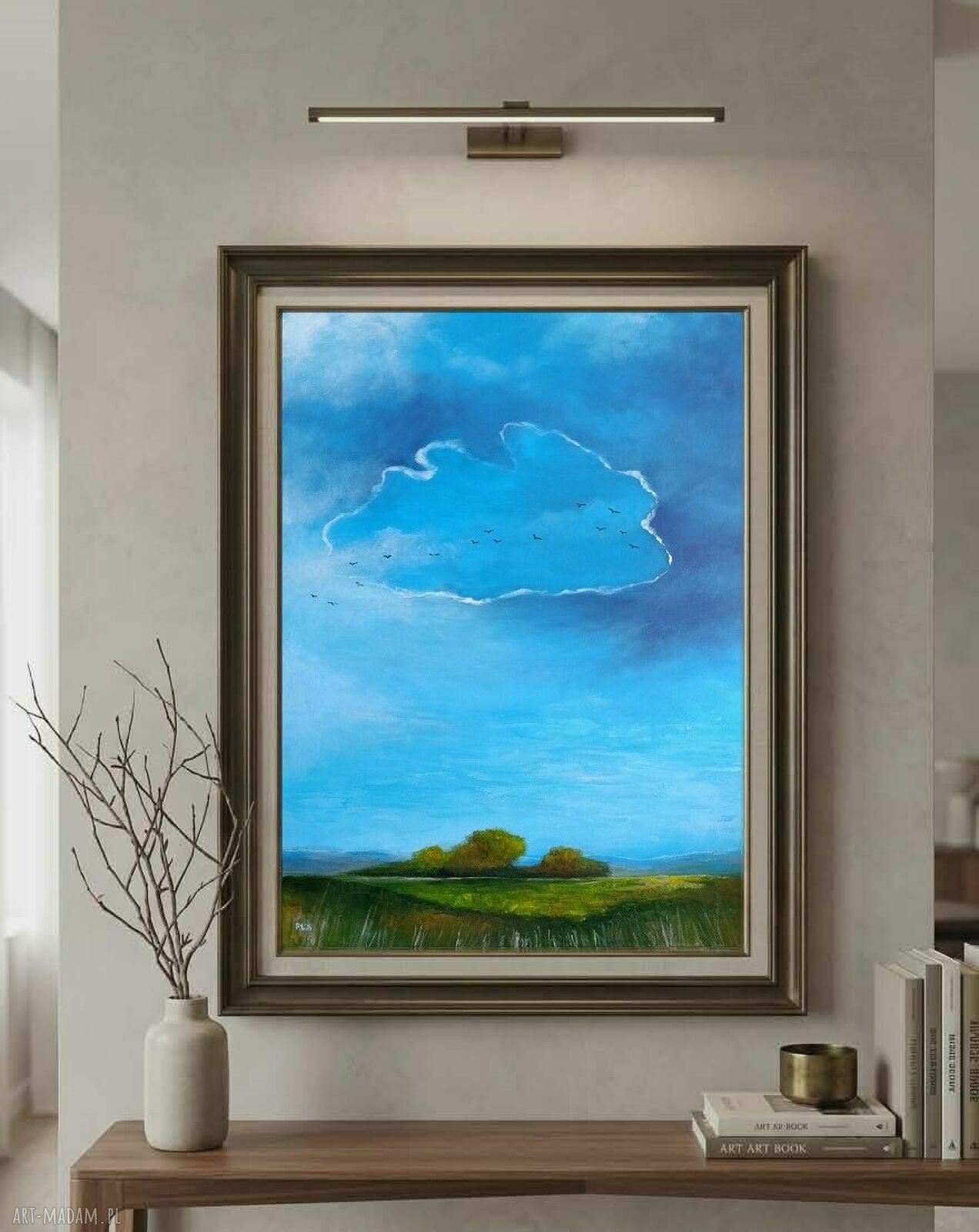 Błękitny Poranek - obraz akrylowy 80x60 cm na płótnie