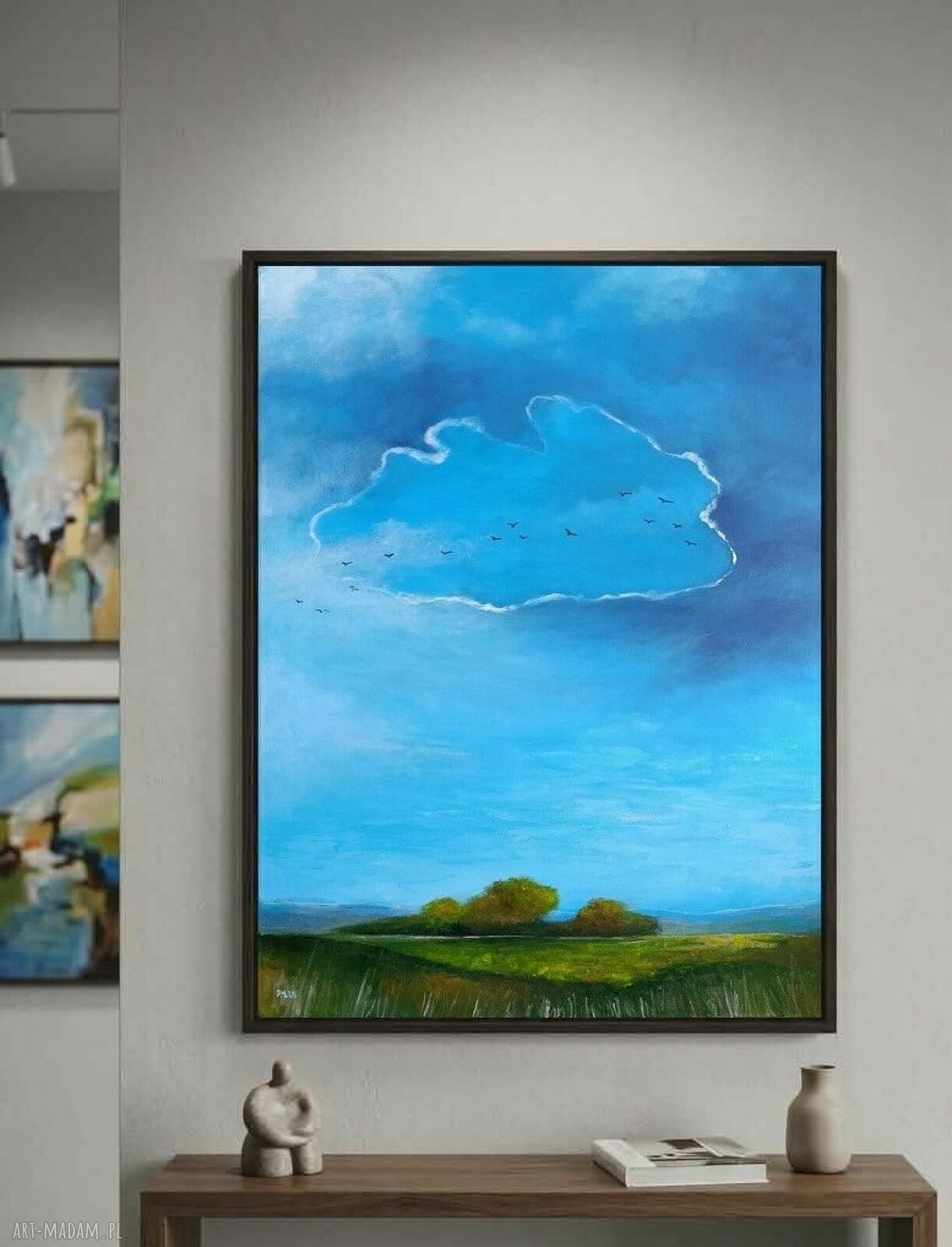 Błękitny Poranek - obraz akrylowy 80x60 cm na płótnie
