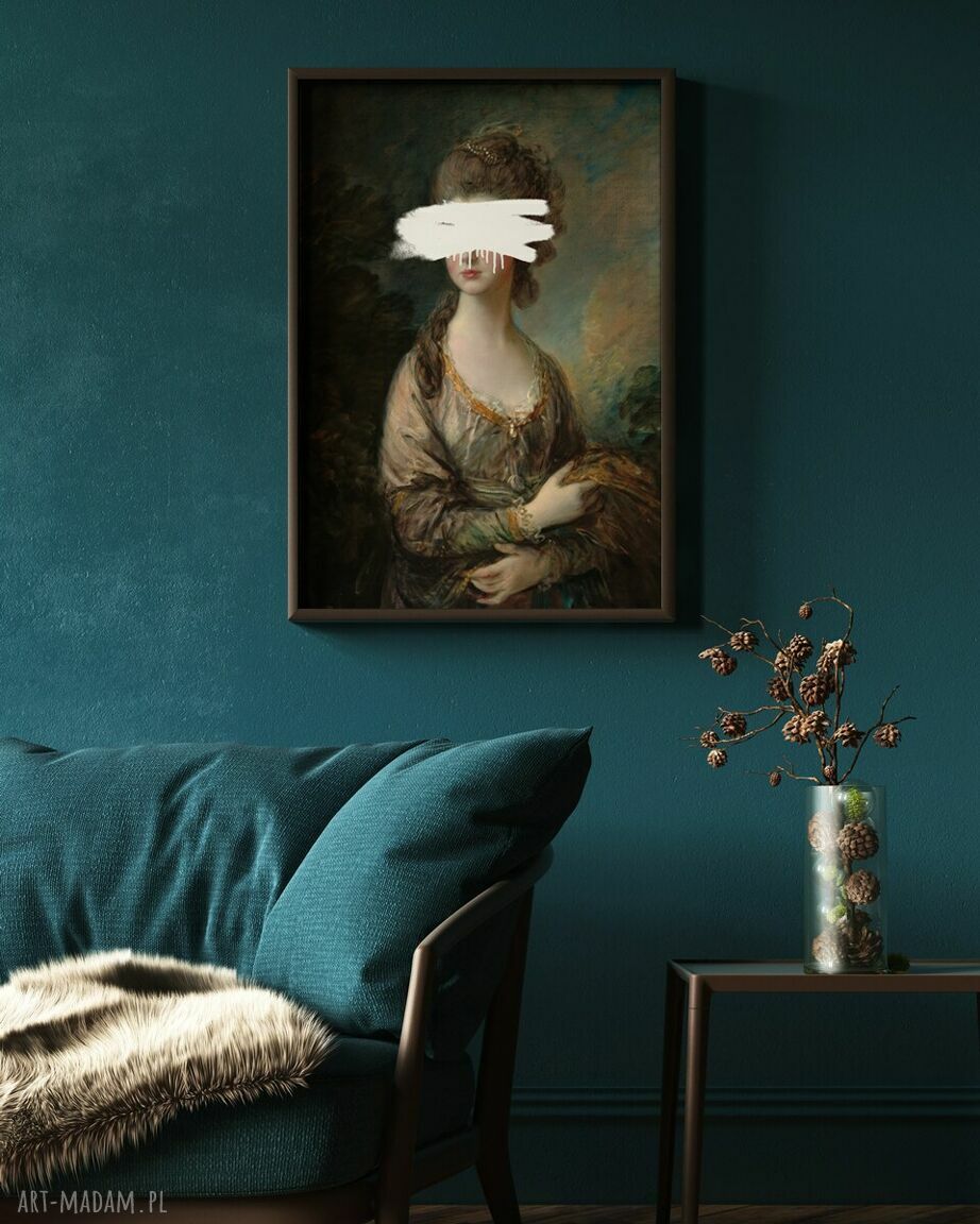 Plakat Blinded 40x50 cm - modny akcent do salonu dla kobiet