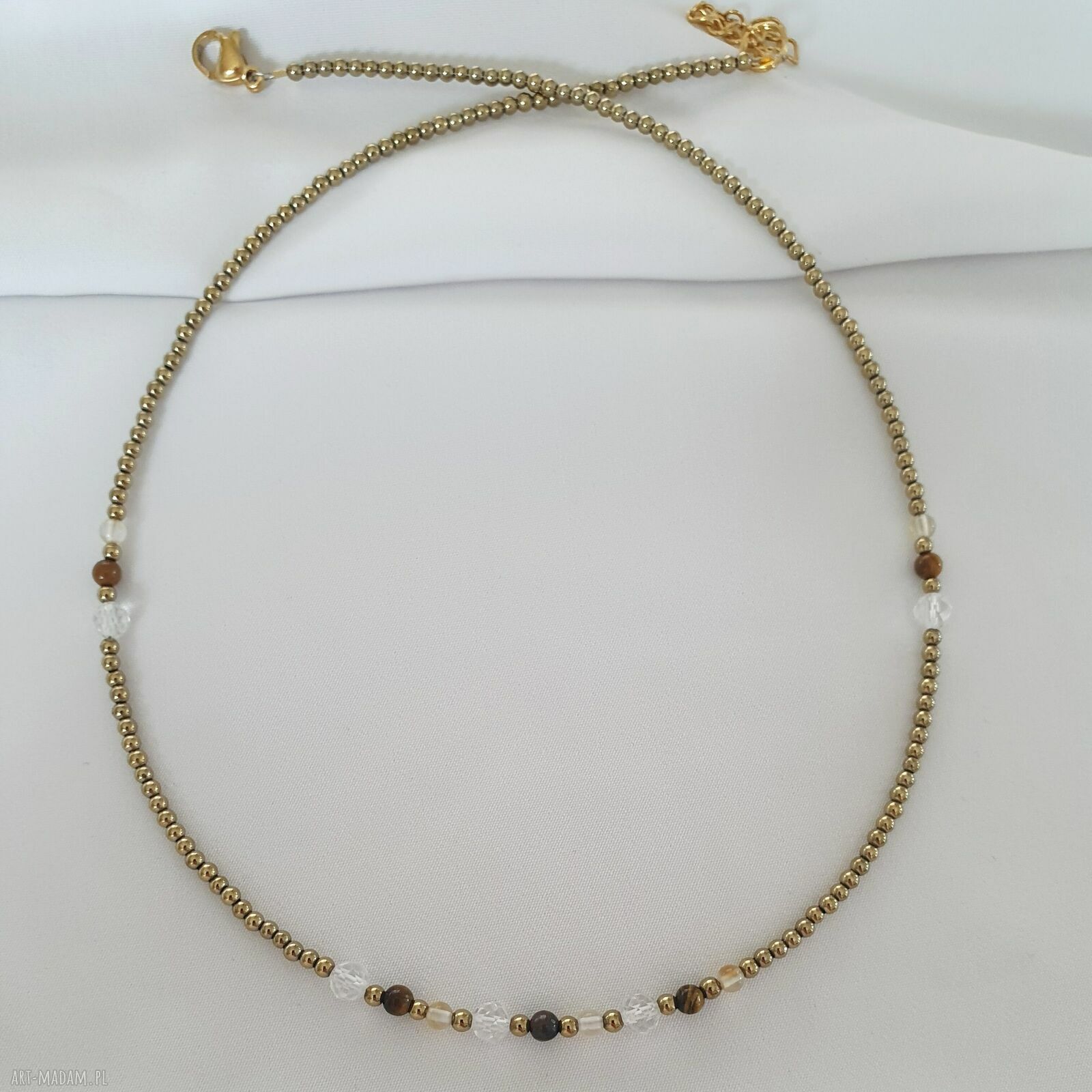 Bliźnięta naszyjnik dla znaku zodiaku - choker z kamieni naturalnych