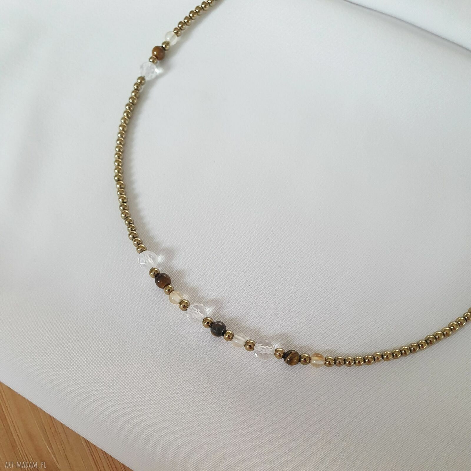 Bliźnięta naszyjnik dla znaku zodiaku - choker z kamieni naturalnych