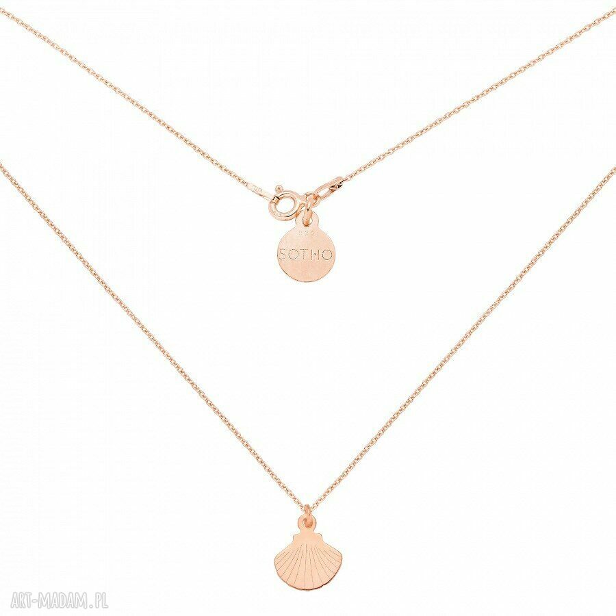 Naszyjnik rÓŻowego zŁota muszelkĄ różowe blogerski