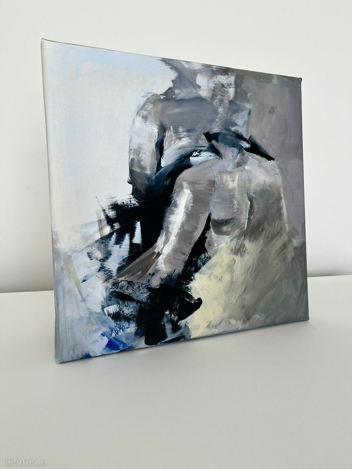 Niebieski obraz „Blue” 40x40 cm - gotowy do zawieszenia