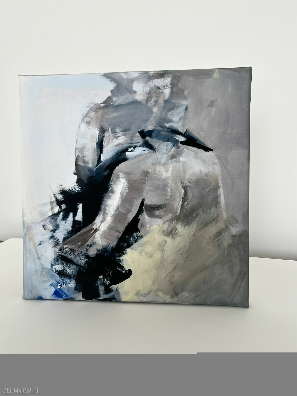 Niebieski obraz „Blue” 40x40 cm - gotowy do zawieszenia