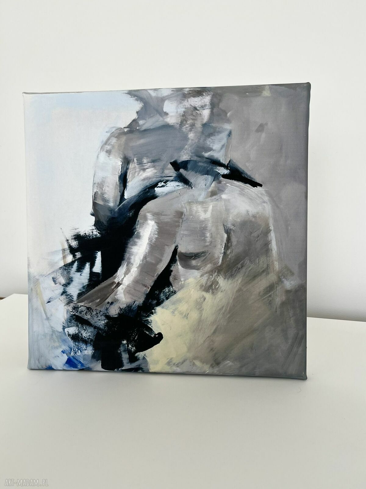 Niebieski obraz „Blue” 40x40 cm - gotowy do zawieszenia