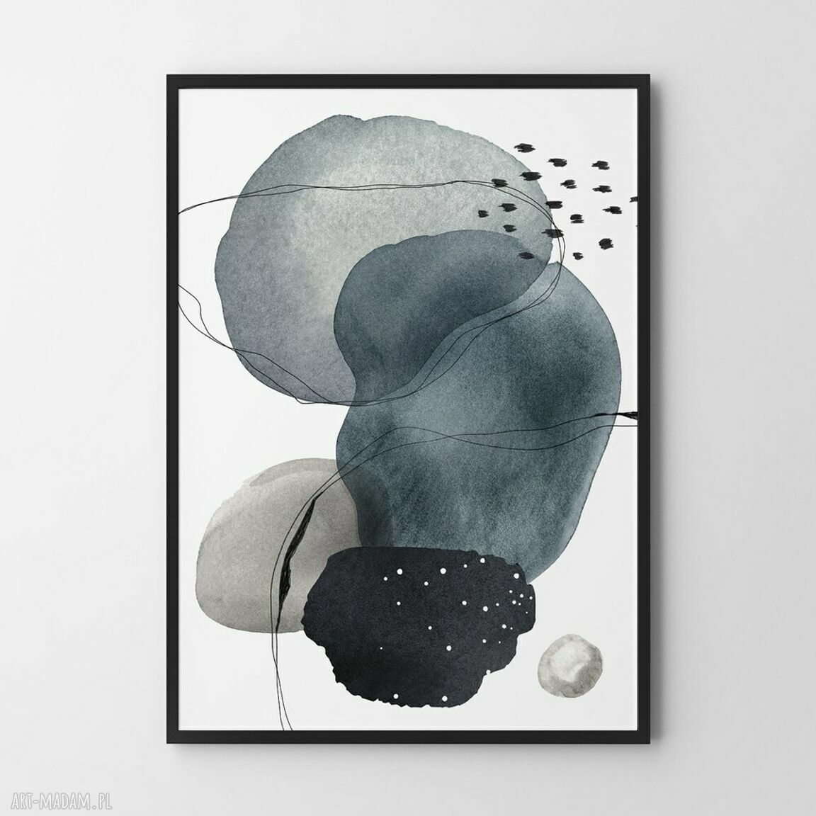 Niebieska abstrakcja - plakat 40x50 cm na prezent