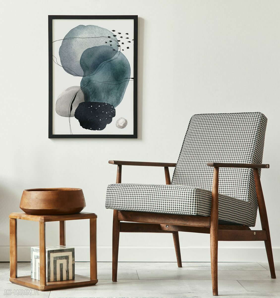 Niebieska abstrakcja - plakat 40x50 cm na prezent