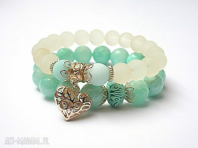 BLUE AND IVORY /09 2014/ DUO Handmade