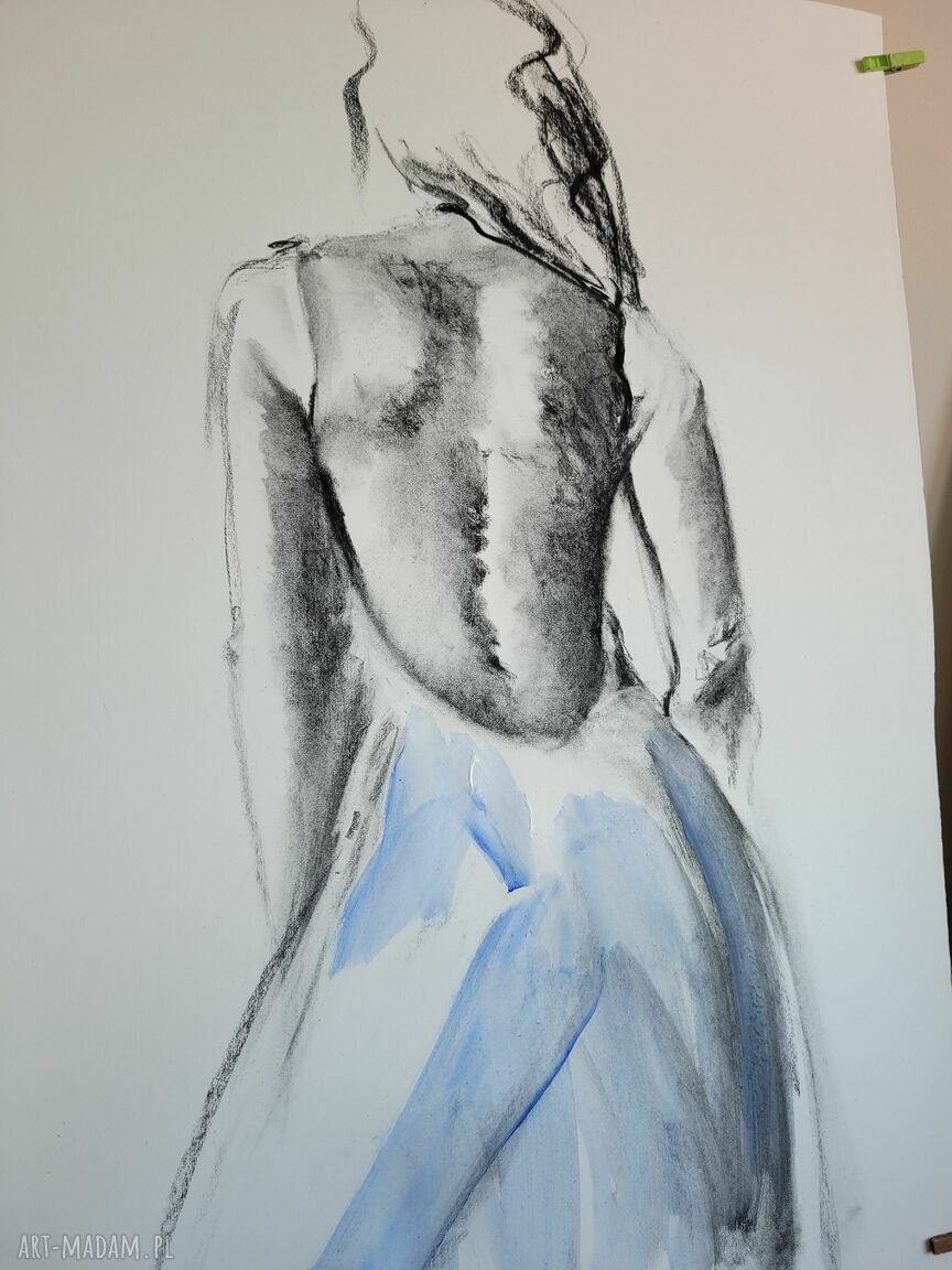 Blue Dress - obraz kobiecy 100x70 cm