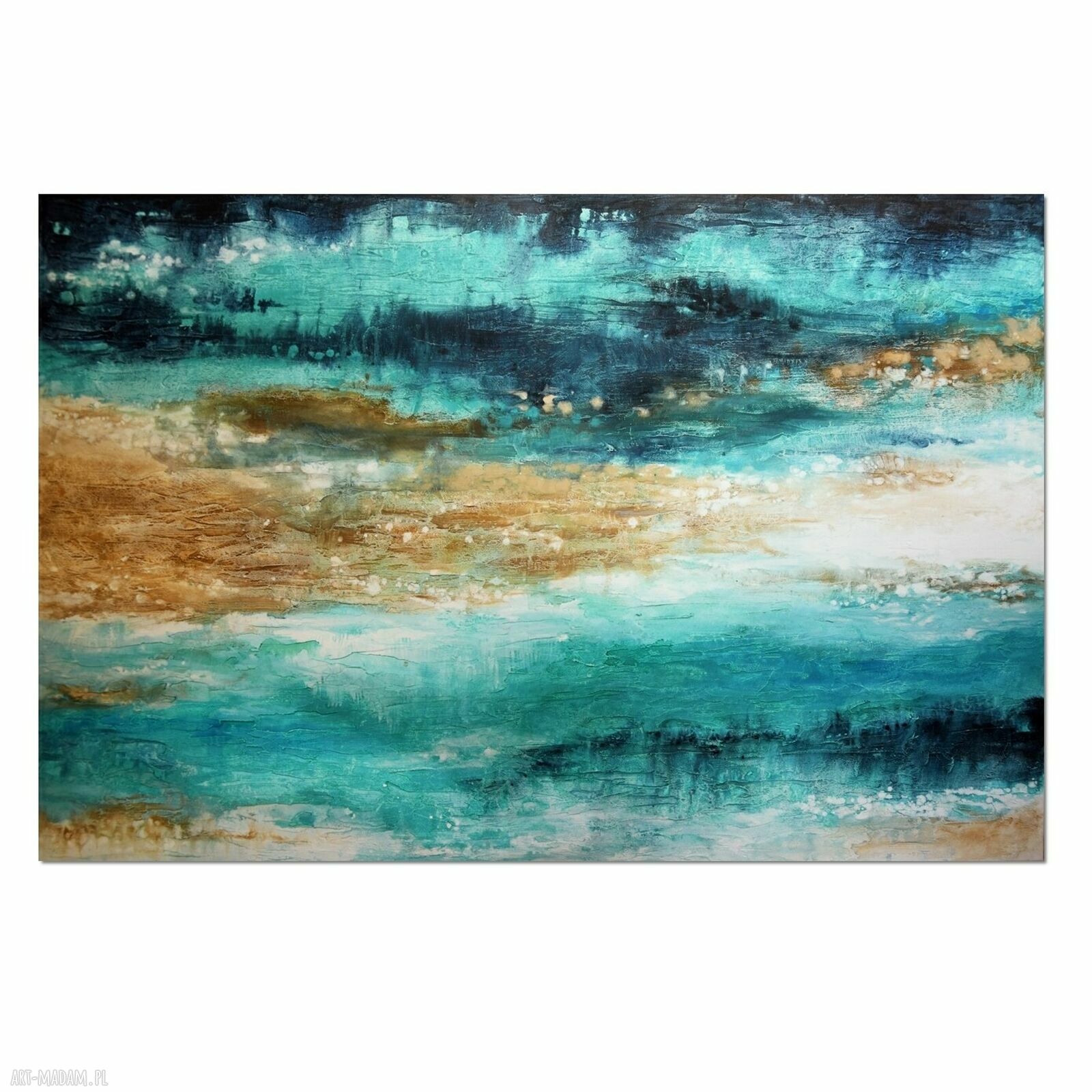 Blue Lagoon 12 - nowoczesny obraz abstrakcyjny 150x100