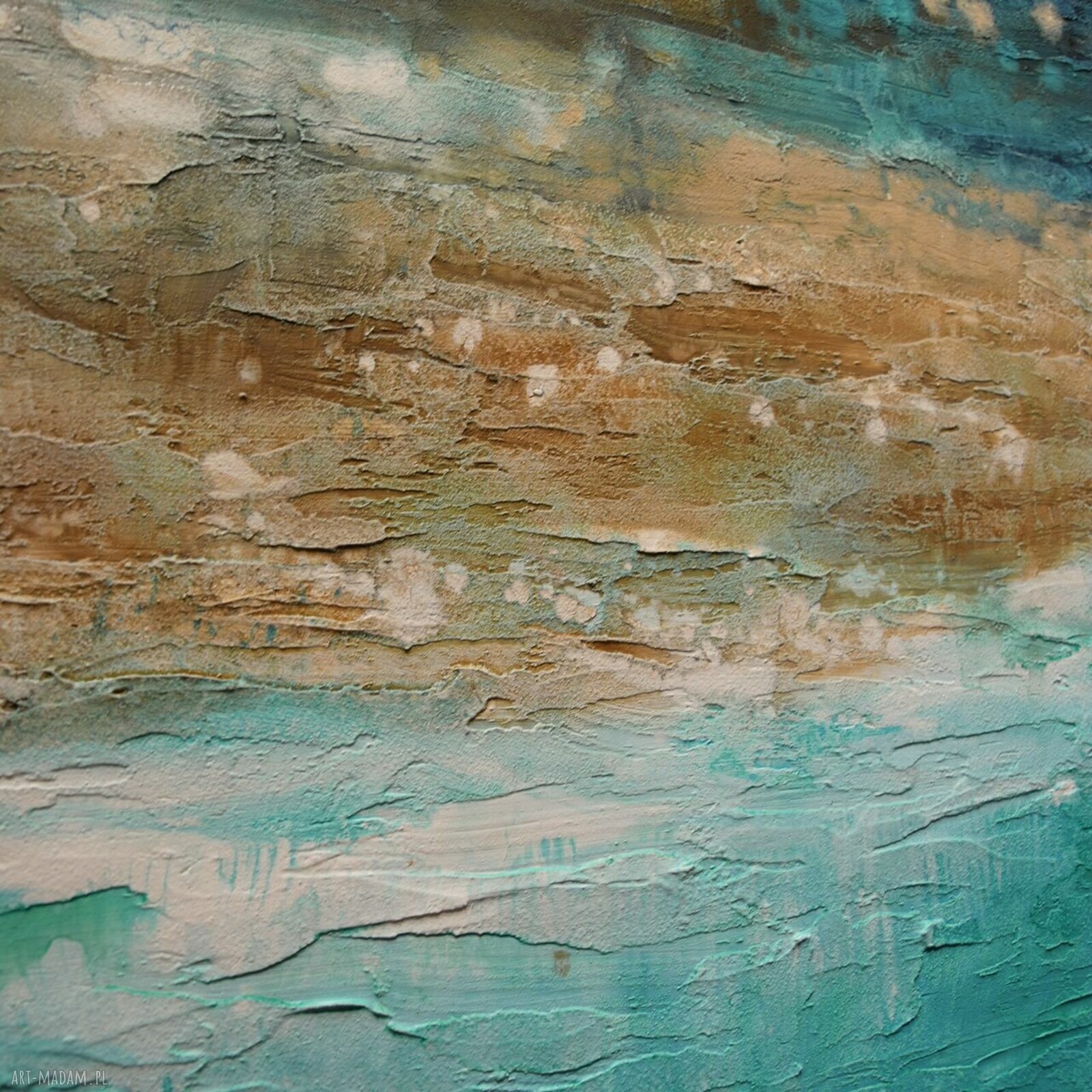 Blue Lagoon 12 - nowoczesny obraz abstrakcyjny 150x100