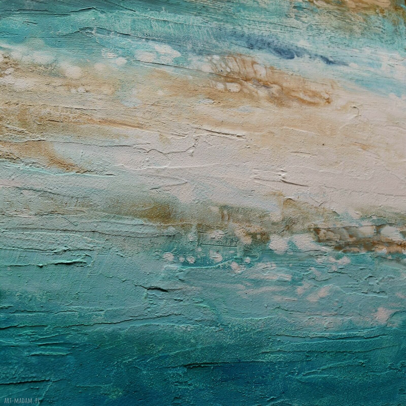 Blue Lagoon 12 - nowoczesny obraz abstrakcyjny 150x100