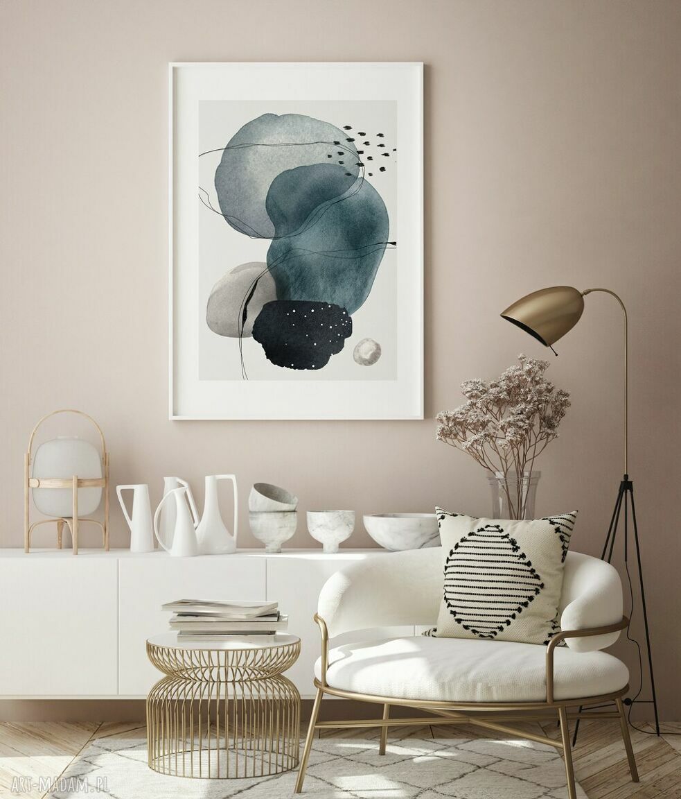 Niebieska abstrakcja - plakat 40x50 cm na prezent