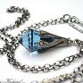 handmade blue topaz naszyjnik