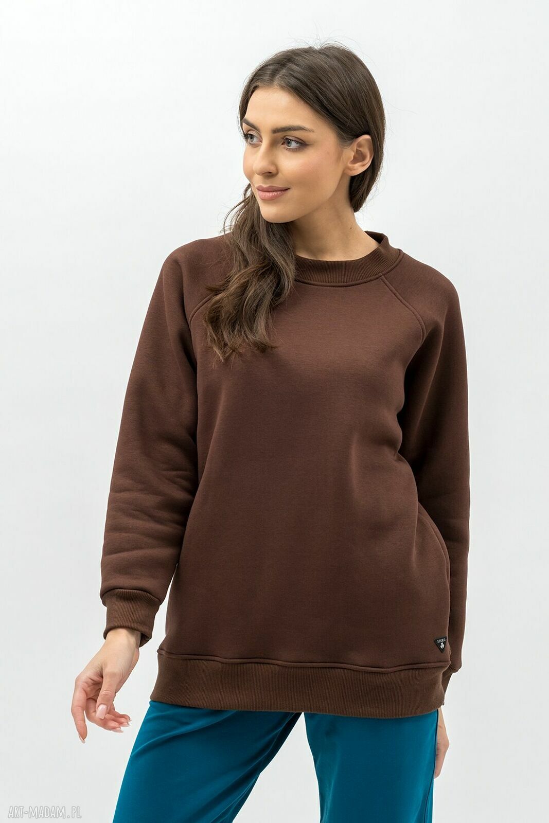 Bluza Basic Ciepła SEDA Czekolada na co dzień