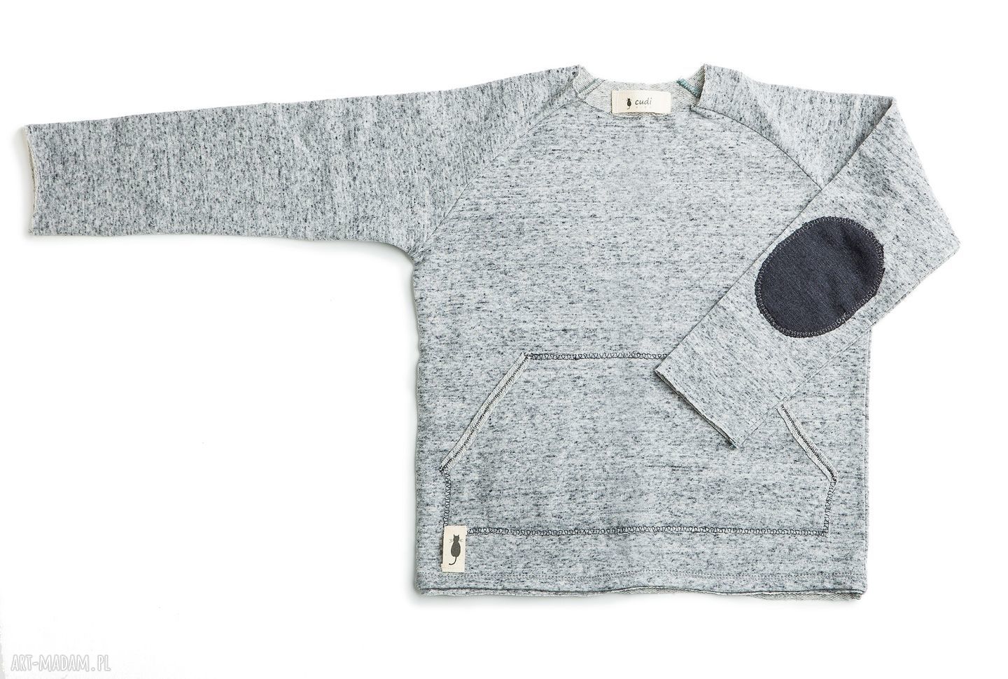 Bluza BASIC szara raglan dla dziecka - handmade