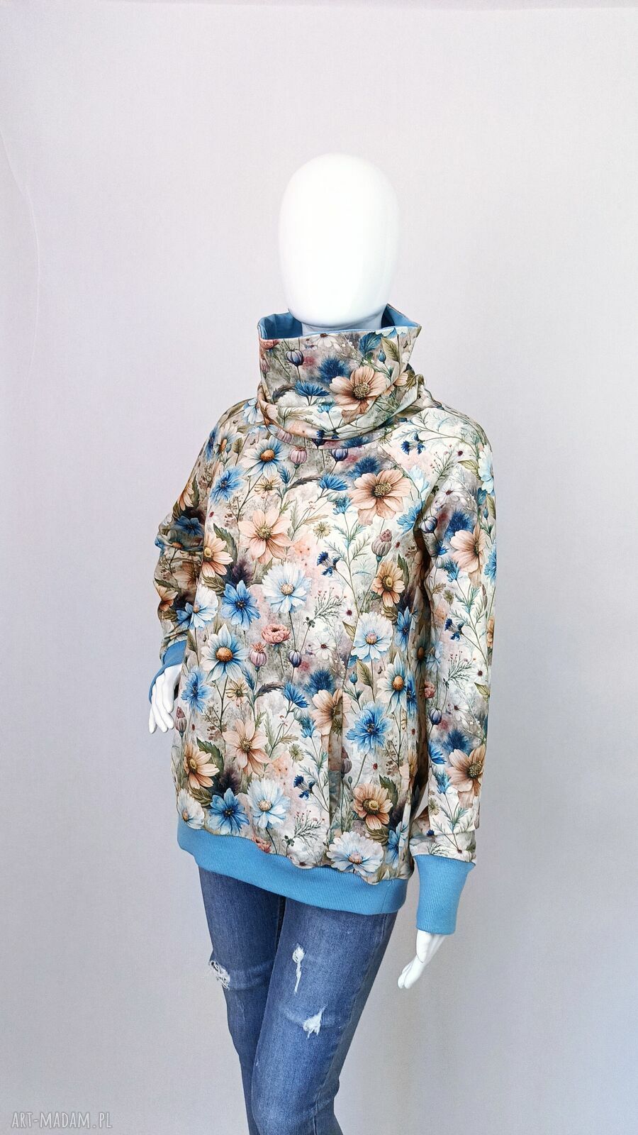 Bluza damska Wiola z kominem MARZENIE