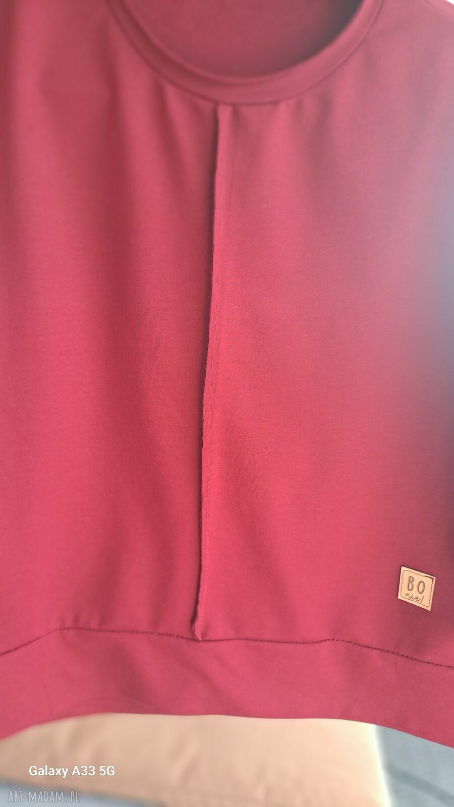 Bluza BoNie handmade oversize w kolorze bordo (L/XL)