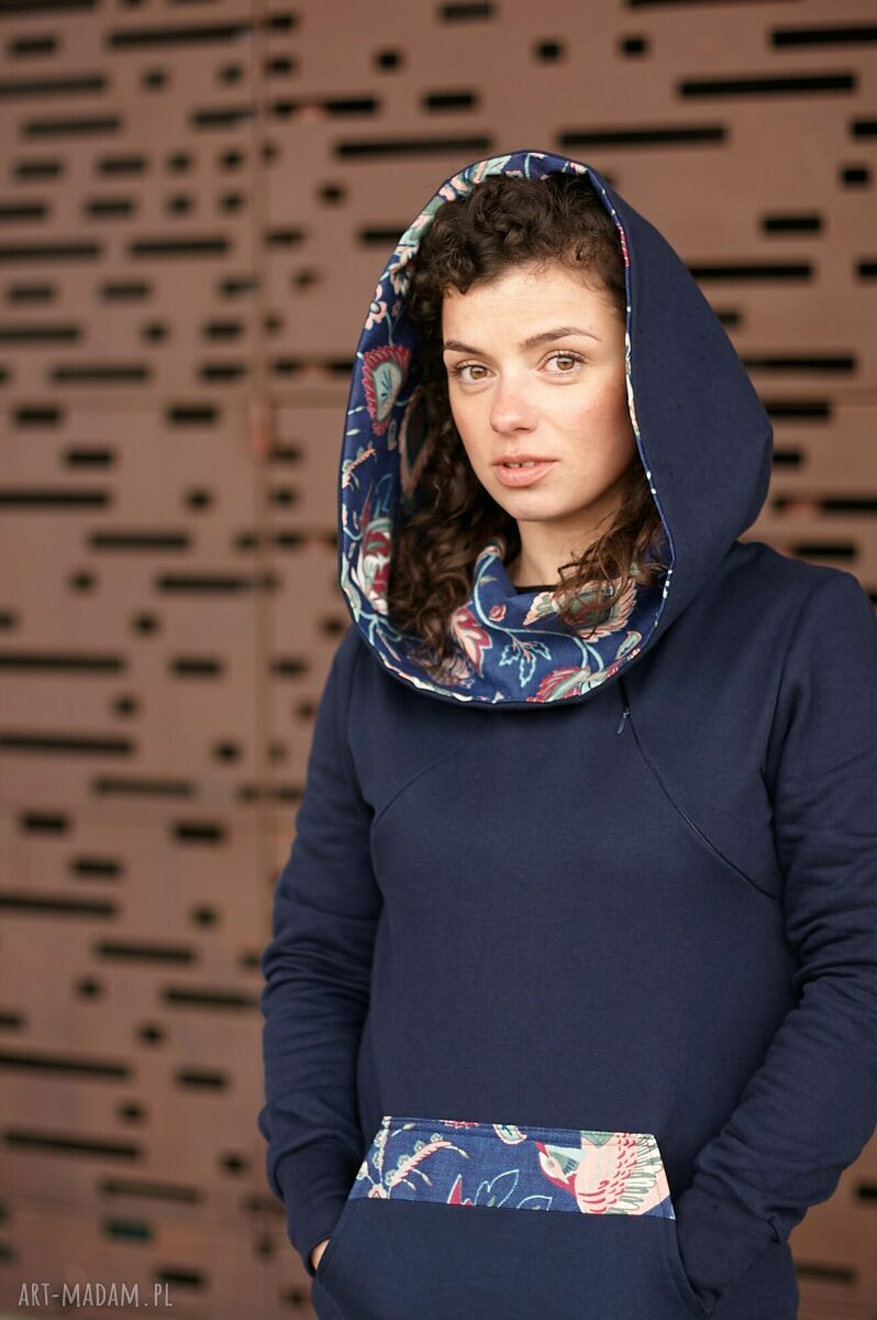 Botanika II bluza do karmienia z kapturem, hoodie kangurka