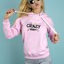 unikatowe bluzy brokat crazy baby róż