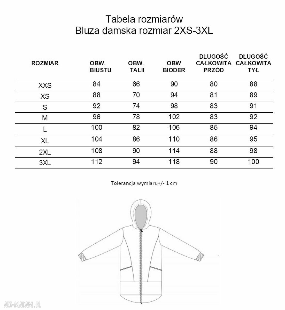 Bluza damska rozpinana Afryka Margo z kapturem - Zielona Nitka
