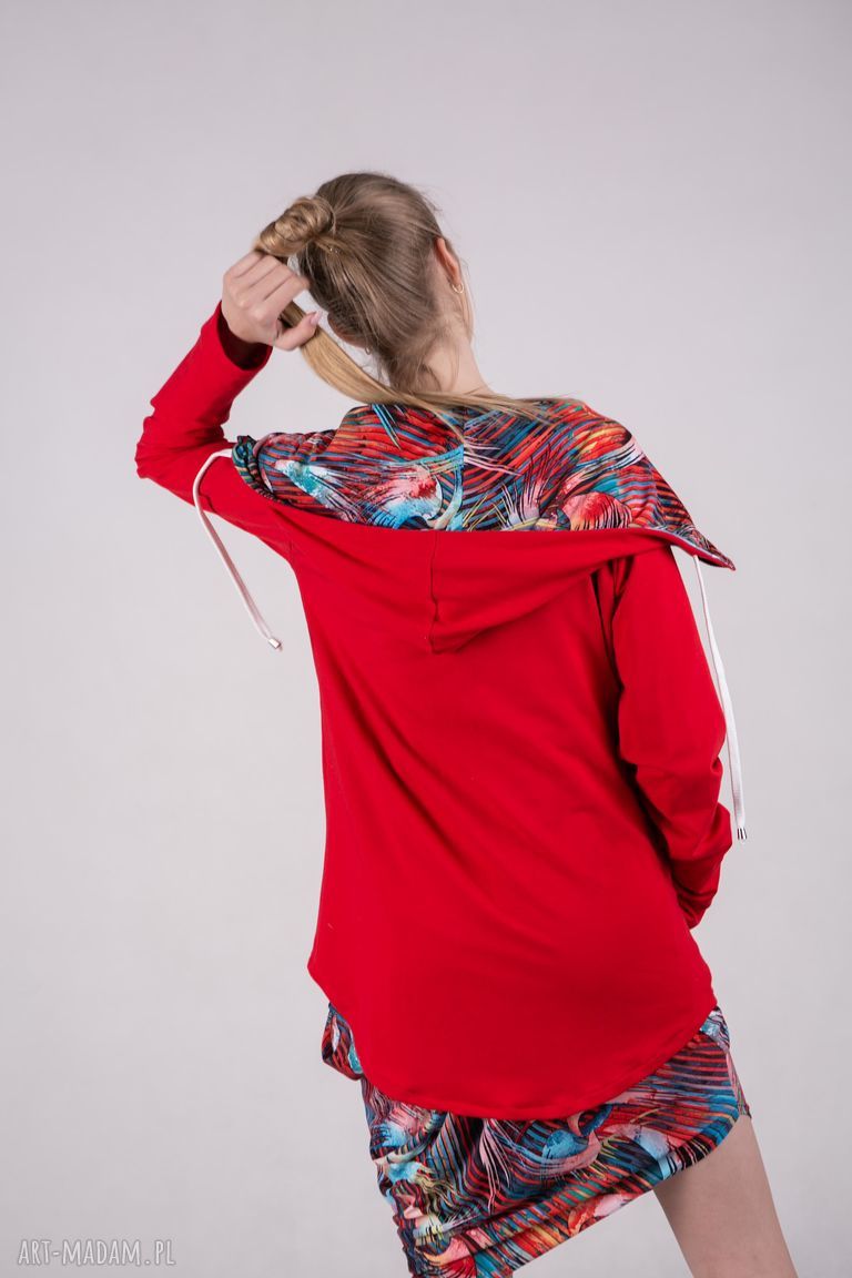 Bluza damska na zamek Summer-Me - czerwona