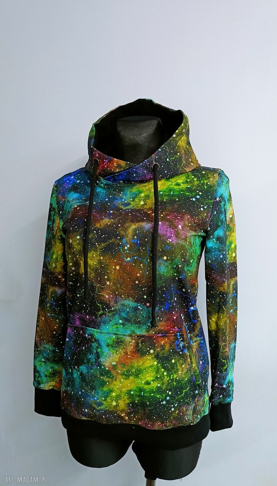 Bluza damska kangurka GALAXY - Zielona Nitka