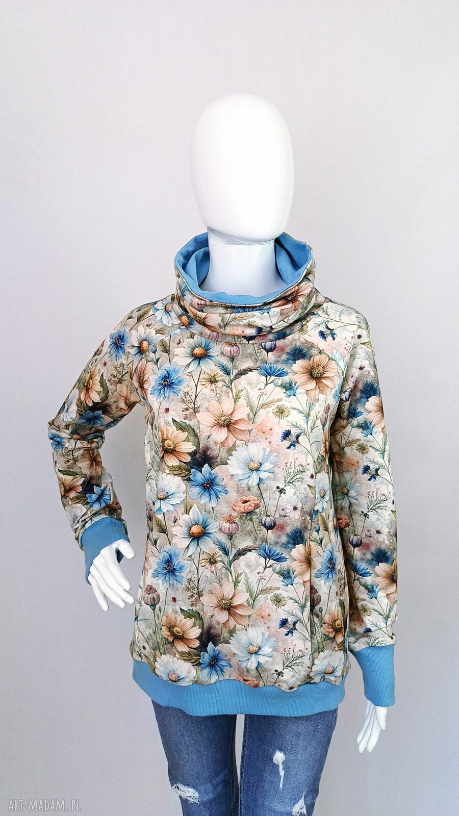 Bluza damska Wiola z kominem MARZENIE