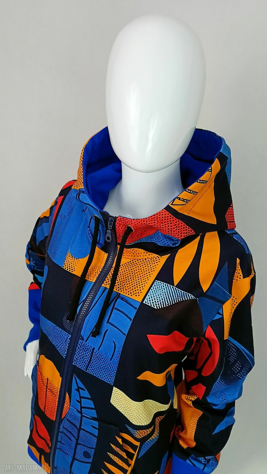 Bluza damska rozpinana z kapturem BAUHAUS style