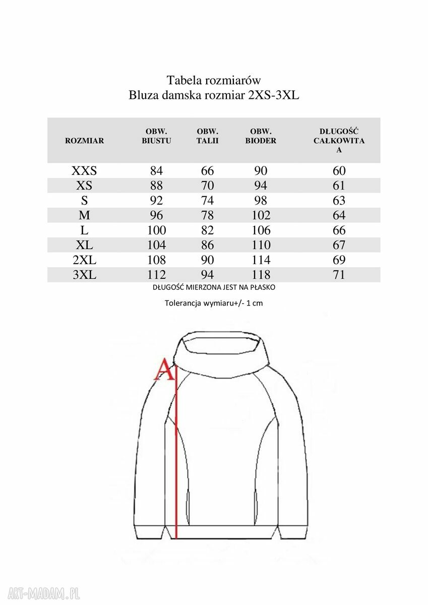 Bluza damska JUNGLE z kominem - granatowy komin i kolorowy wzór