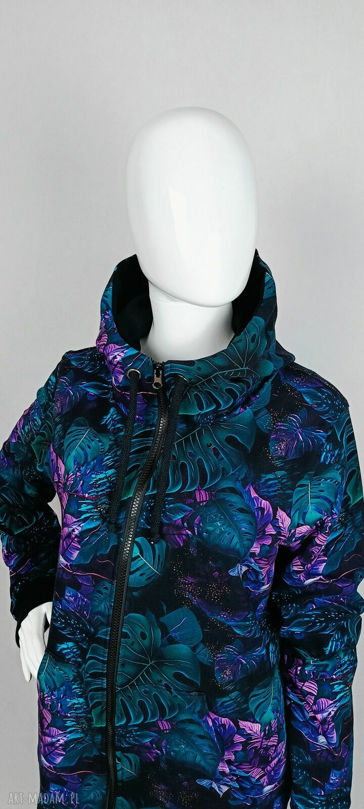 Bluza damska rozpinana z kapturem DŻUNGLA