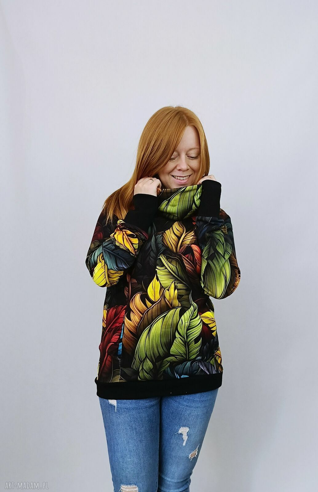 Bluza damska z kominem Immerse of Autumn - na jesień