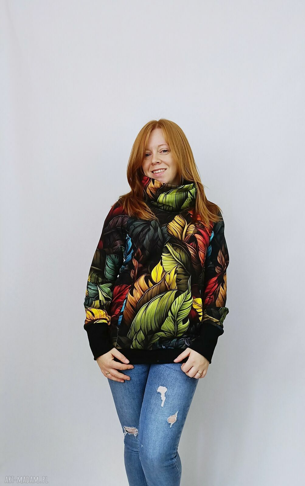 Bluza damska z kominem Immerse of Autumn - na jesień