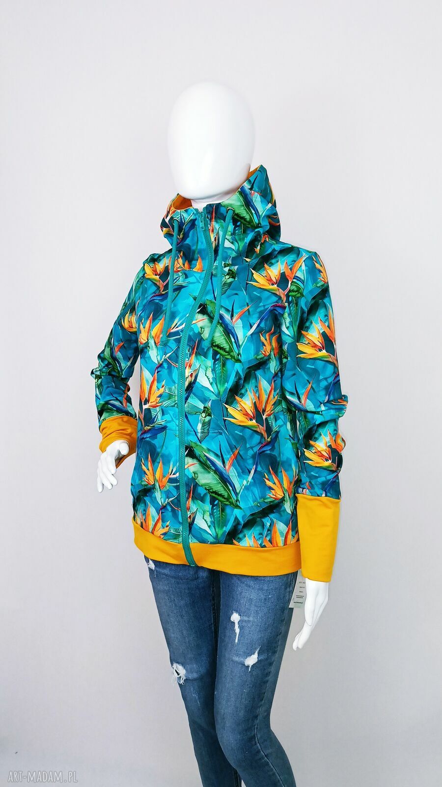 Bluza damska rozpinana z kapturem STRELICJE