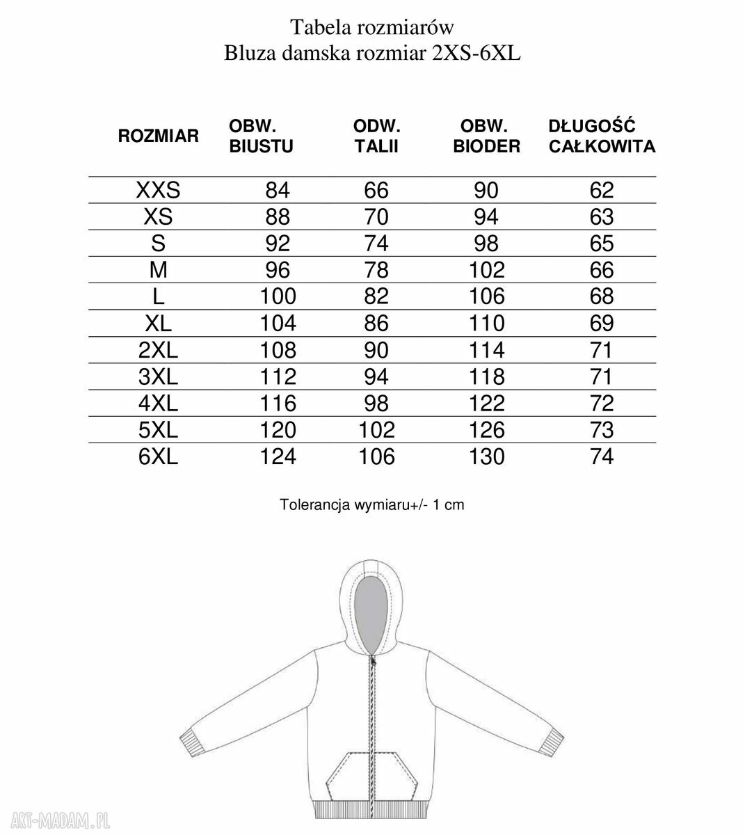 Bluza damska rozpinana z kapturem ATLANTYDA (niebieska)