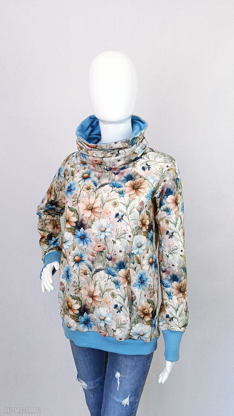 Bluza damska Wiola z kominem MARZENIE