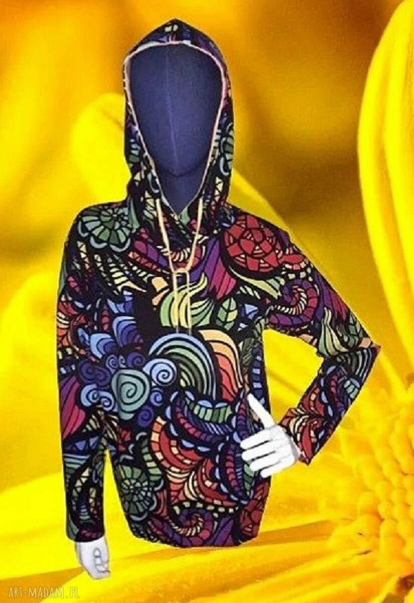 Bluza damska z kapturem w stylu etno Mayabelle