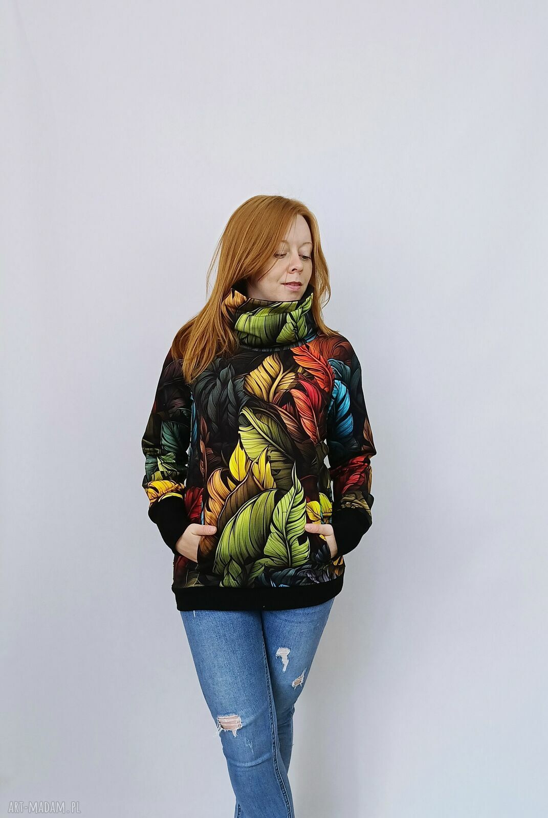 Bluza damska z kominem Immerse of Autumn - na jesień