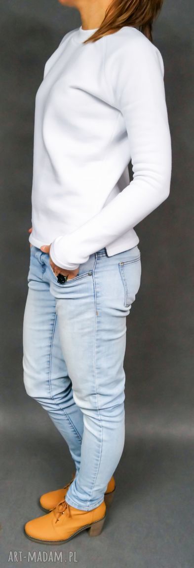 Bluza dresowa biała Śnieżynka