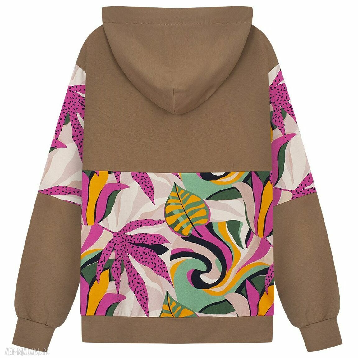 Bluza dresowa Dubaj - żółta z kolorowym printem