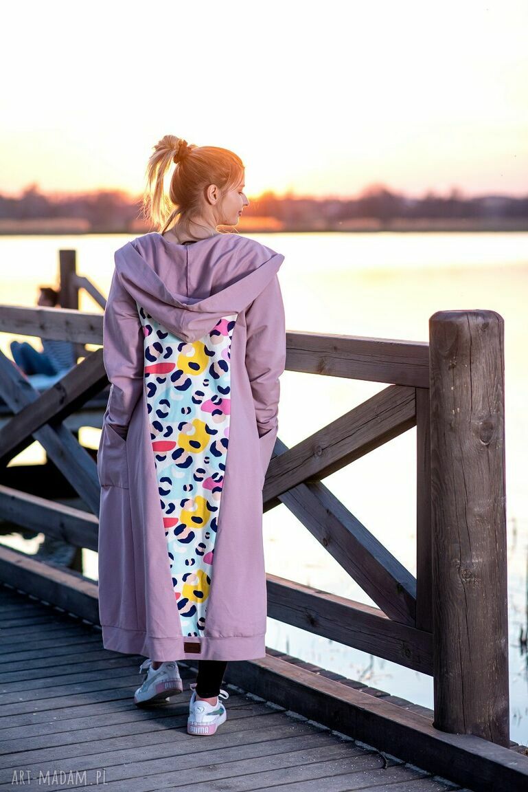 Bluza dresowa light nepal długi kardigan damski narzutka