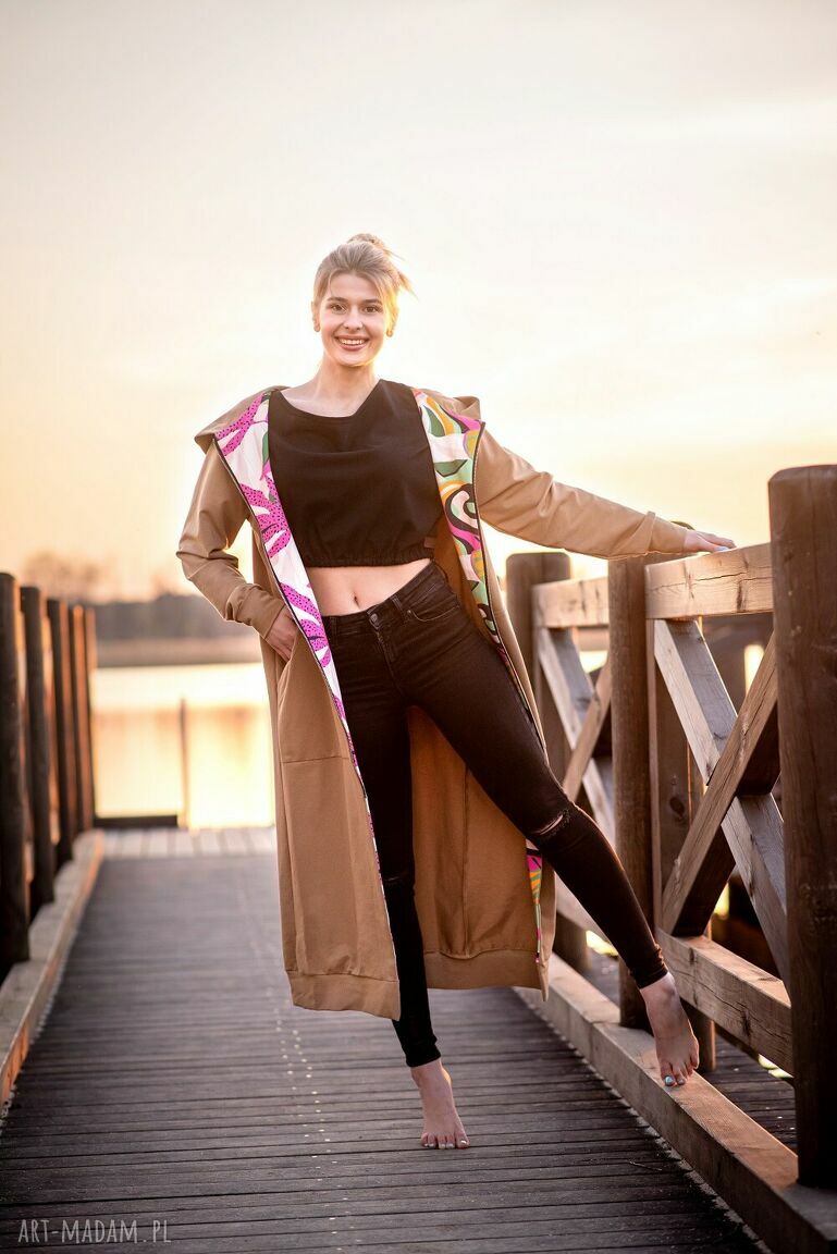 Bluza dresowa light Dubaj - długa narzutka damska w stylu kardiganu