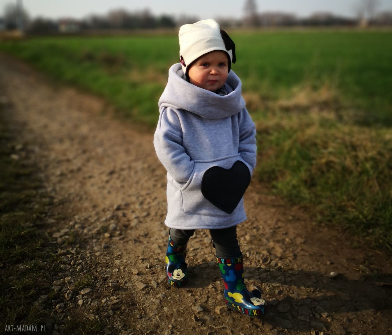 NavahoClothing: bluza dziecięca - płaszczyk/kurtka z kapturem i dużą kieszenią