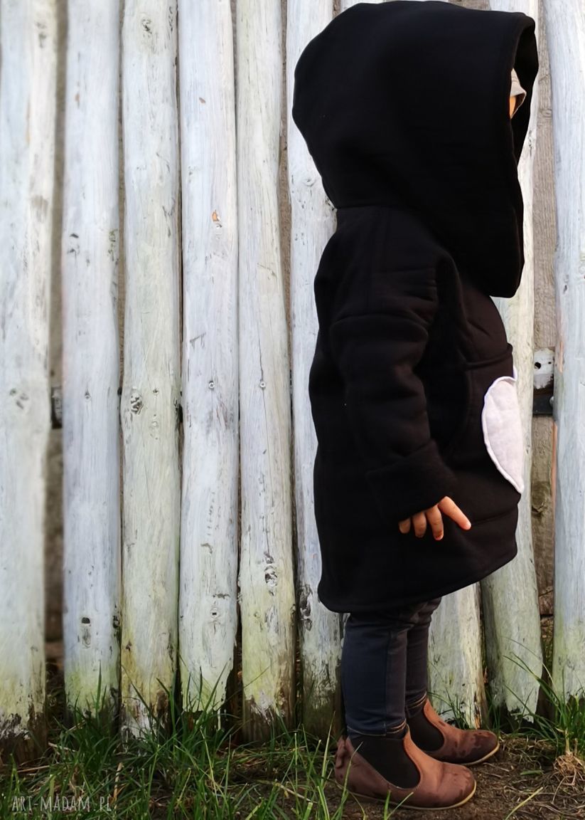 Bluza dziecięca NavahoClothing z kapturem i dużą kieszenią (czerwona bawełna)