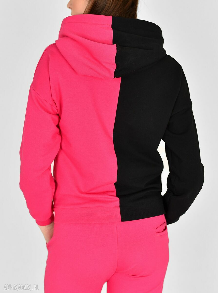 Bluza damska Fifty-Fifty Niebieska/Ecri z kapturem