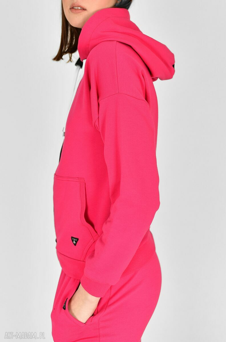 Bluza damska Fifty-Fifty Niebieska/Ecri z kapturem