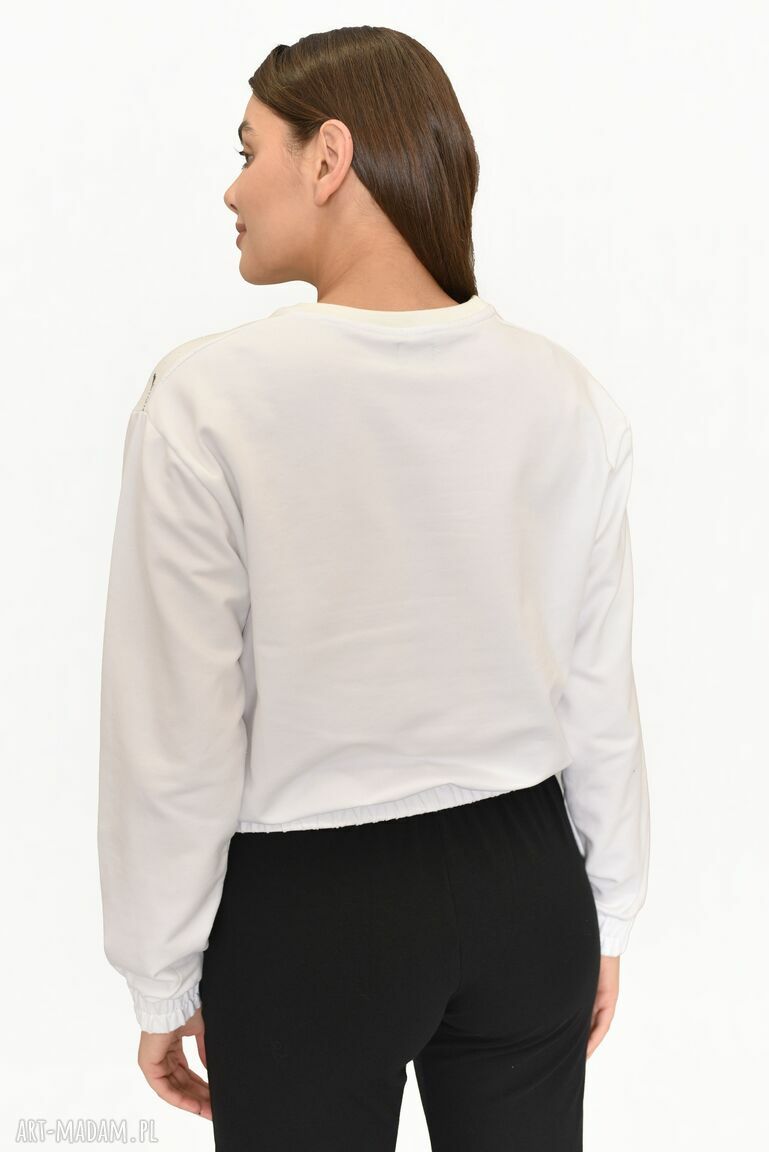 Bluza Happy ecru - malowana bluza damska