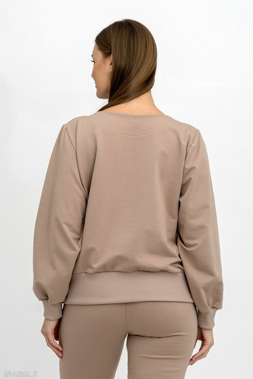 Bluza LUCCY Capucino - beżowa bluza do serka (onsize)