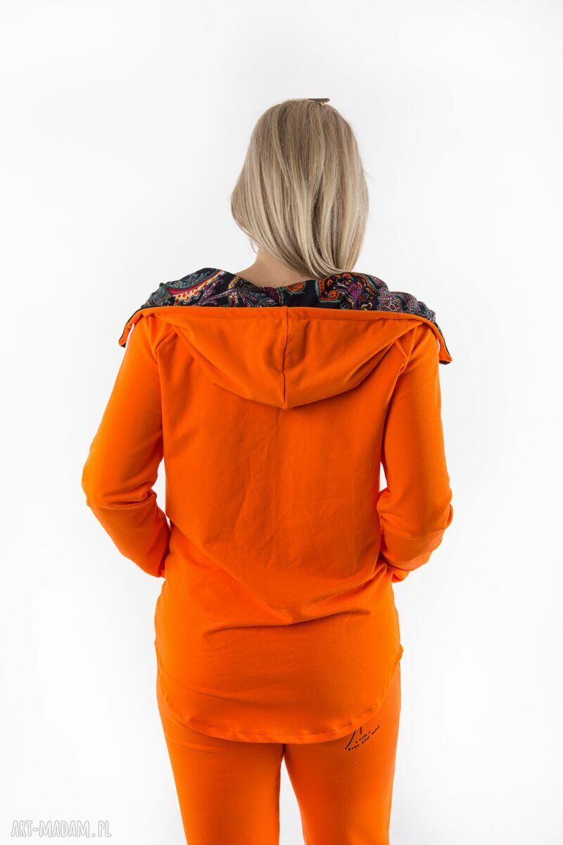 Pomarańczowa bluza Orange Summer-Me z dużym kapturem
