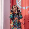 z - kapturem bluza oversize nina wzór malarski